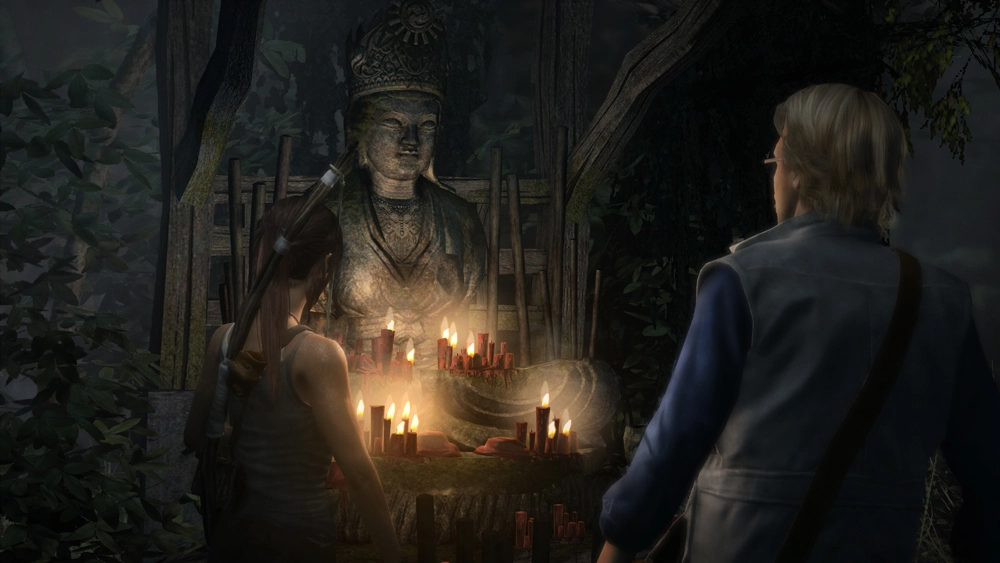 Lara i dr Whitman podziwiający piękno Yamatai